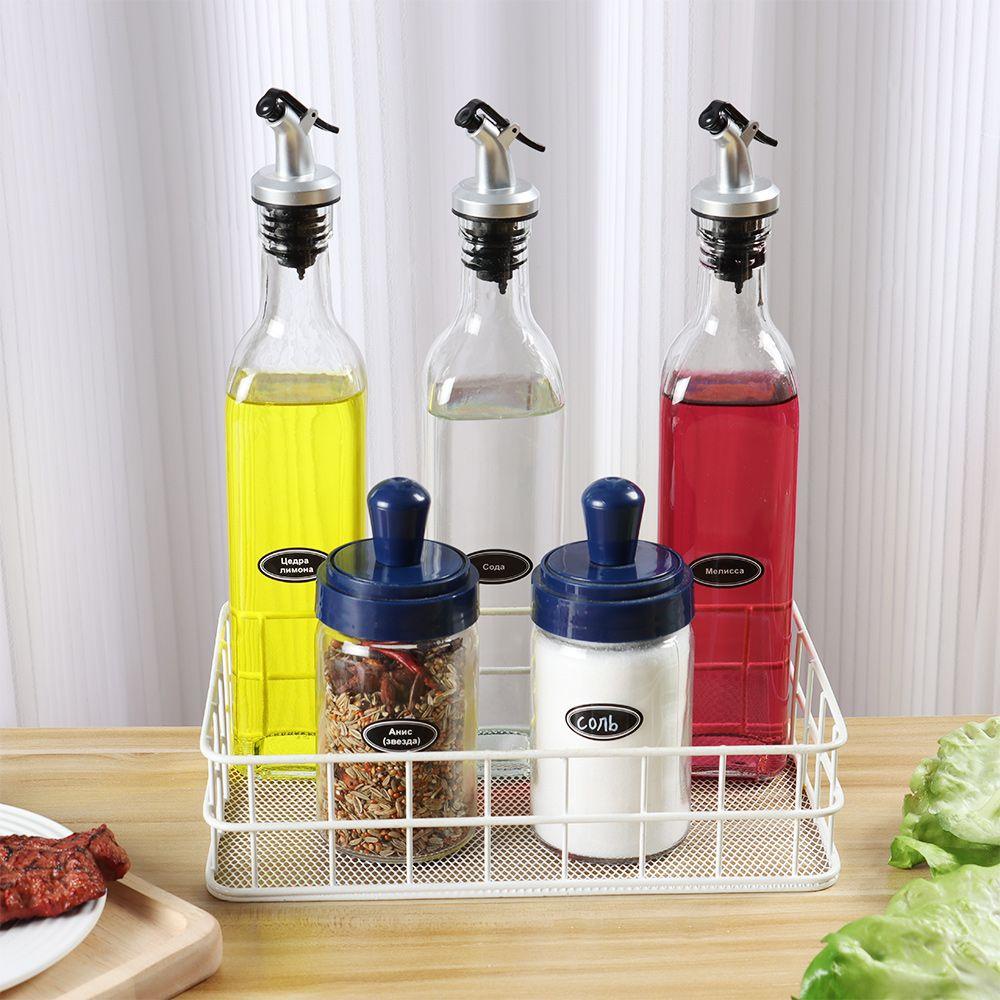 Set 120 Nhãn Dán Lọ Gia Vị Tự Dính Chống Nước Có Thể Tái Sử Dụng