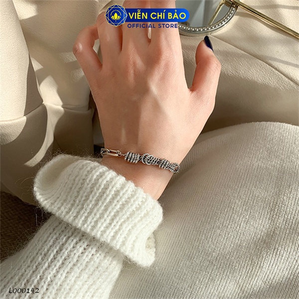 Lắc tay bạc nữ hình xích xoắn chất liệu bạc Thái 925 thời trang phụ kiện trang sức nữ Viễn Chí Bảo L000142