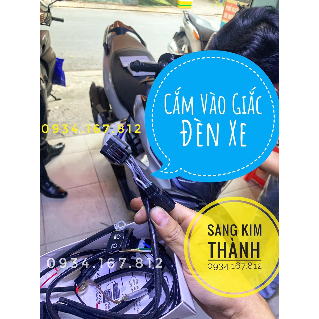 Bộ Mạch Bật Tắt Đèn Trợ Sáng Và Đèn Pha Xe AIRBLADE 2020 2021 2022 2023 Tích Hợp Trên Nút Passing Sh Tặng Kèm