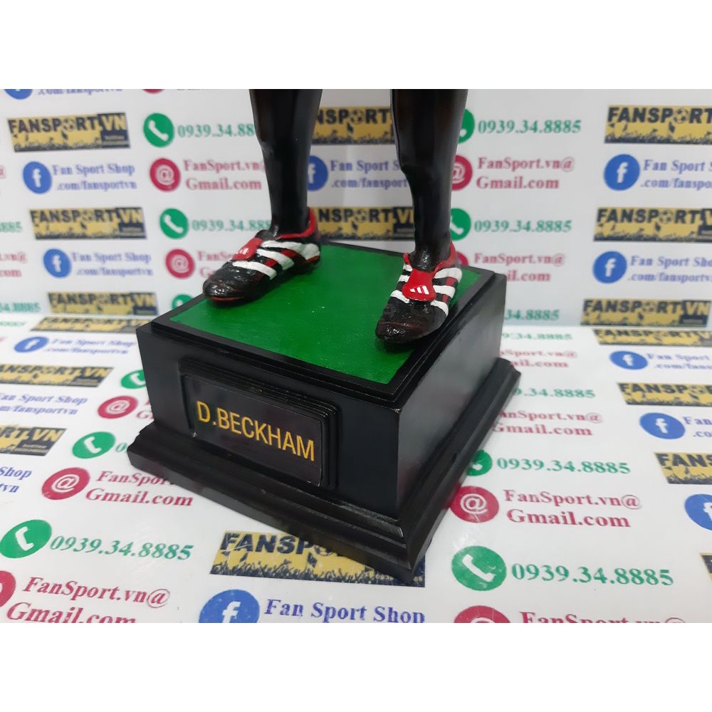Tượng cầu thủ David Beckham 7 Manchester United 1997 1998 1999 away figure Treble