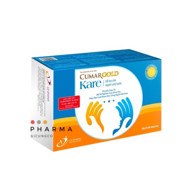 Cumargold Kare giải pháp hỗ trợ cho bệnh nhân ung bướu hộp 3 vỉ x 10 viên nang mềm