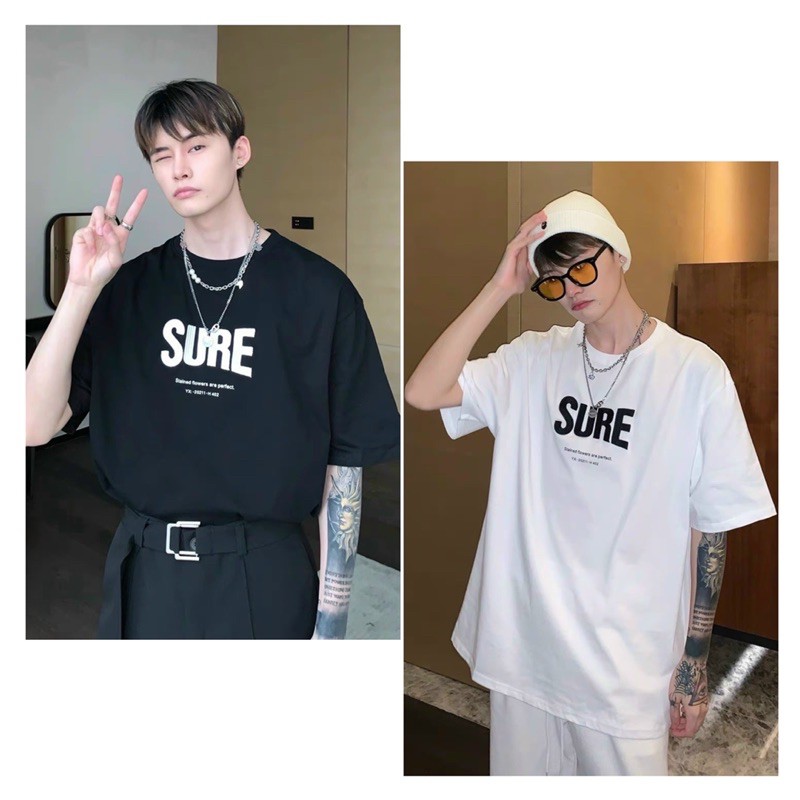 ÁO THUN TAY LỠ COTTON SURE FORM UNISEX (hình chụp thật)