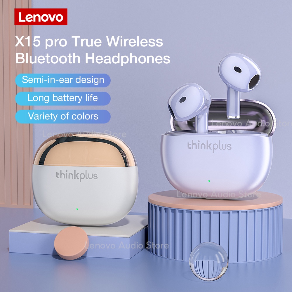 Tai nghe bluetooth không dây Lenovo X15 Pro có micro 6h và phụ kiện