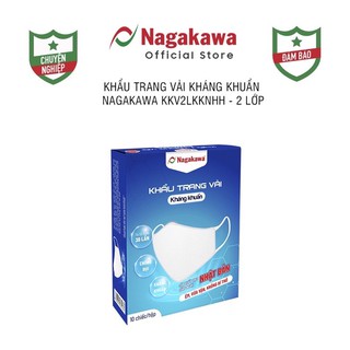 Bộ 10 cái khẩu trang vải kháng khuẩn Nagakawa- 2 lớp- kháng khuẩn- chống bụi