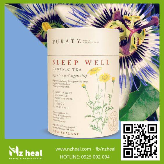 Trà hữu cơ ngủ ngon Puraty Sleep Well Tea Organic 12g