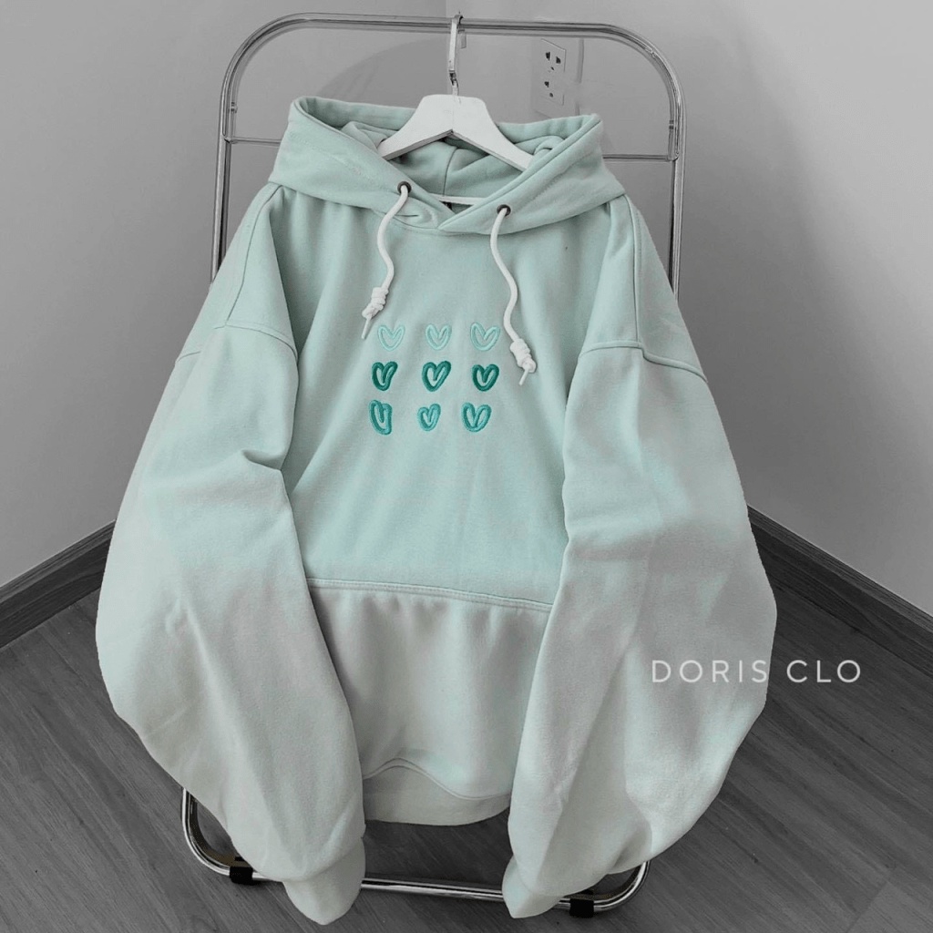 ÁO KHOÁC HOODIE NỮ FOM TO BỰ MÀU XANH HOT HÈ 2022