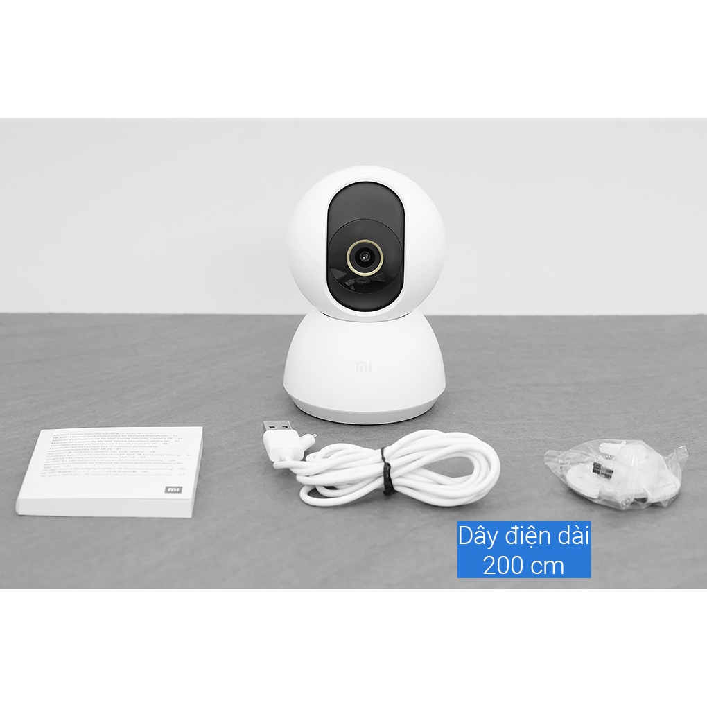 Camera wifi Xiaomi 2K-1296P siêu nét, xoay 360 độ, theo dõi chuyển động, hồng ngoại, đàm thoại 2 chiều