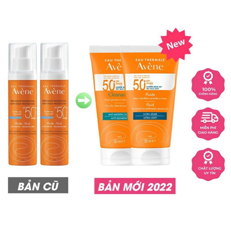 Kem chống nắng Avene Dry Touch Fluide SPF50+ 50ml