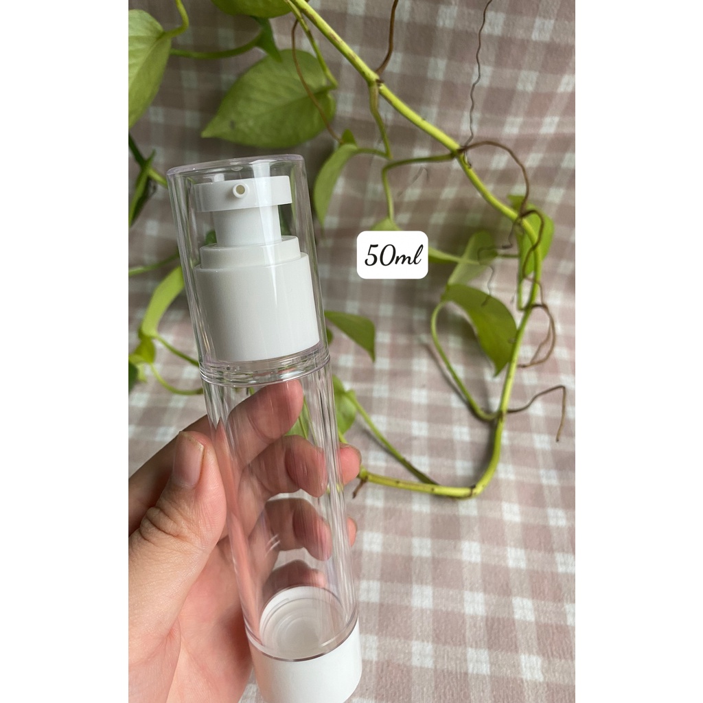 CHAi XỊT GIỌT HÚT Chân KHÔNG 5ML/10ML/15ML/30ML/50ML/100ML Chiết Mỹ Phẩm - Chai Lọ Đựng Gel, Kem Chống Nắng, Sửa Rửa Mặt