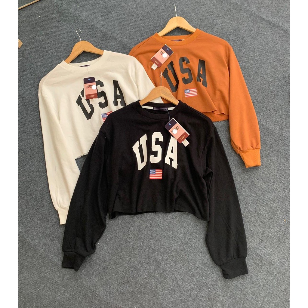 Áo Croptop Dài Tay T.o.m.m.y