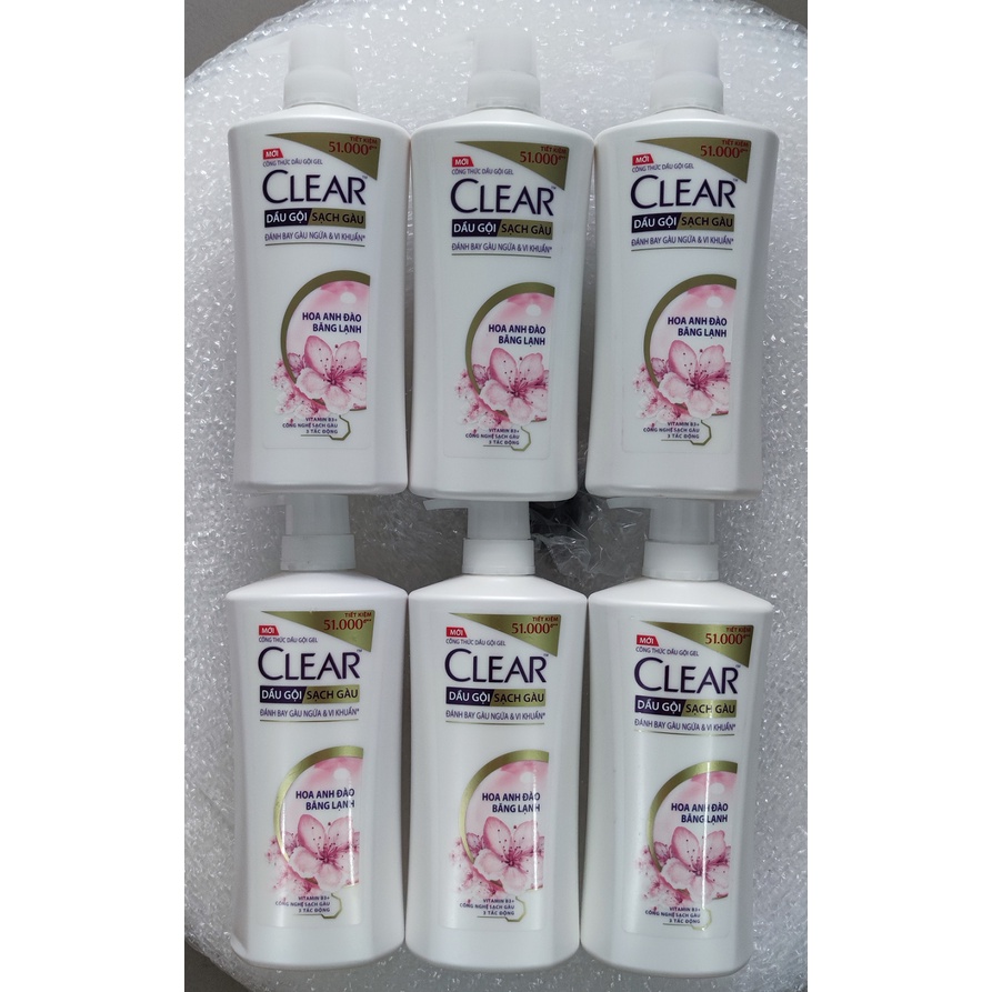 Dầu Gội Clear Hoa Anh Đào Băng Lạnh Sạch Gàu (Mới) 630g