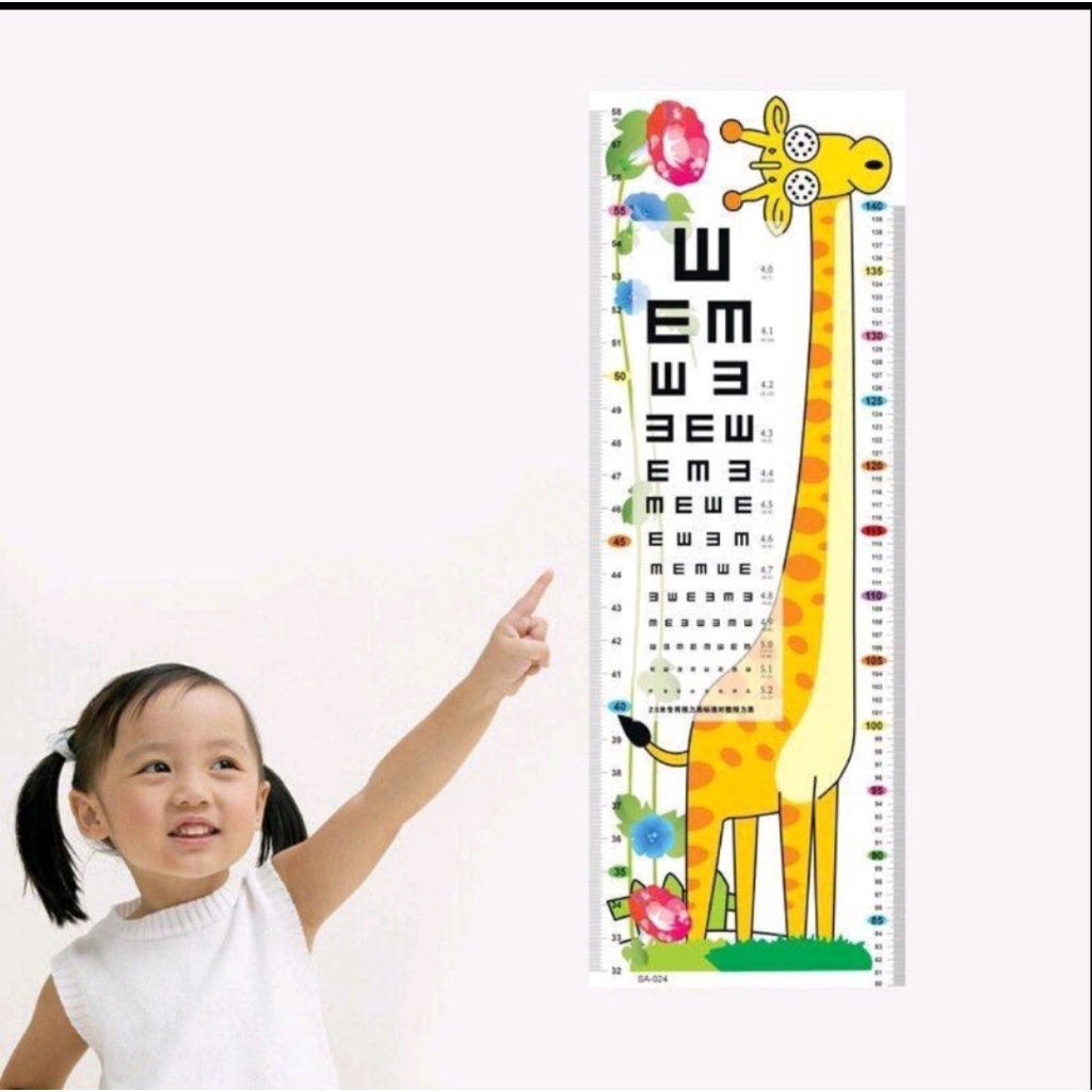 Thước decal dán tường đo chiều cao bé (tối đa 150cm)
