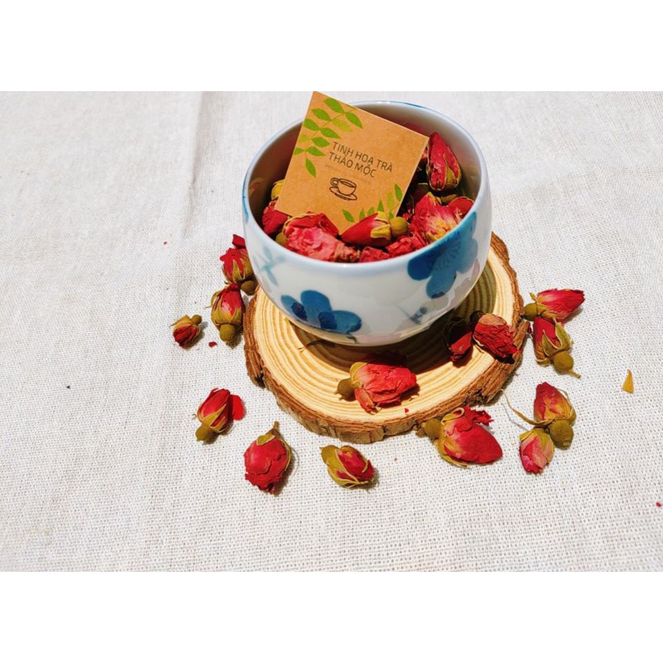Trà đường phèn mật ong nụ hồng 10 viên Tinh Hoa Trà Thảo Mộc Món Qùa Từ Thiên Nhiên