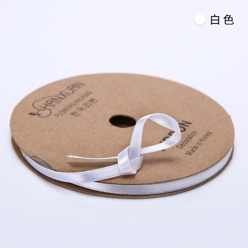 Cuộn Dây Ruy Băng Bằng Satin Nhiều Màu Sắc 5Mmx10Y Trang Trí Tiệc Thủ Công Mate
