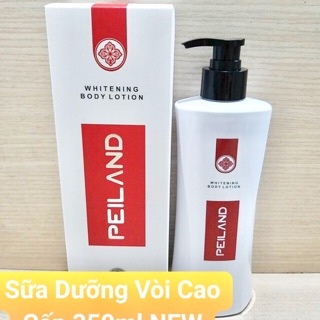 Sữa dưỡng thể peiland trắng da có vòi 350ml chai đỏ