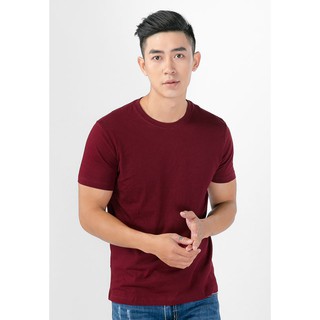 Áo thun nam trơn 100% cotton cao cấp thương hiệu Gold Rhino màu Đô Japan