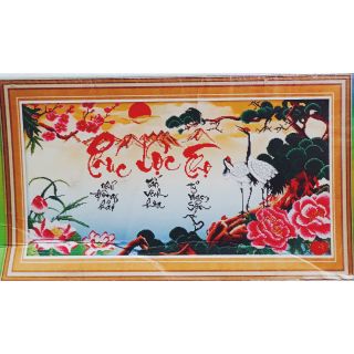 Tranh đính đá Phúc Lộc Thọ H942 (107x58cm)