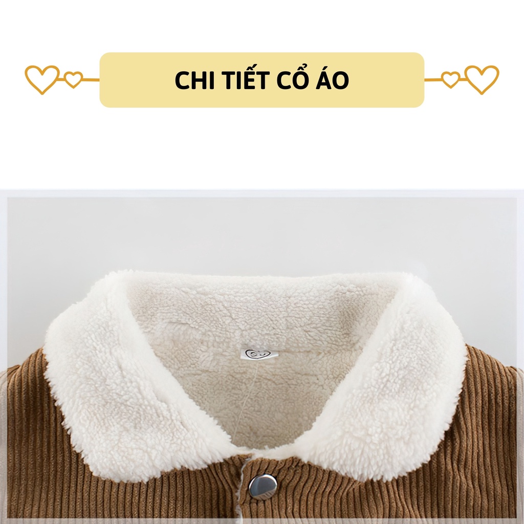 Áo gile lót lông cừu cho bé trai bé gái 27Kids áo ghi lê thu đông cho trẻ 2-10 tuổi BLGI1