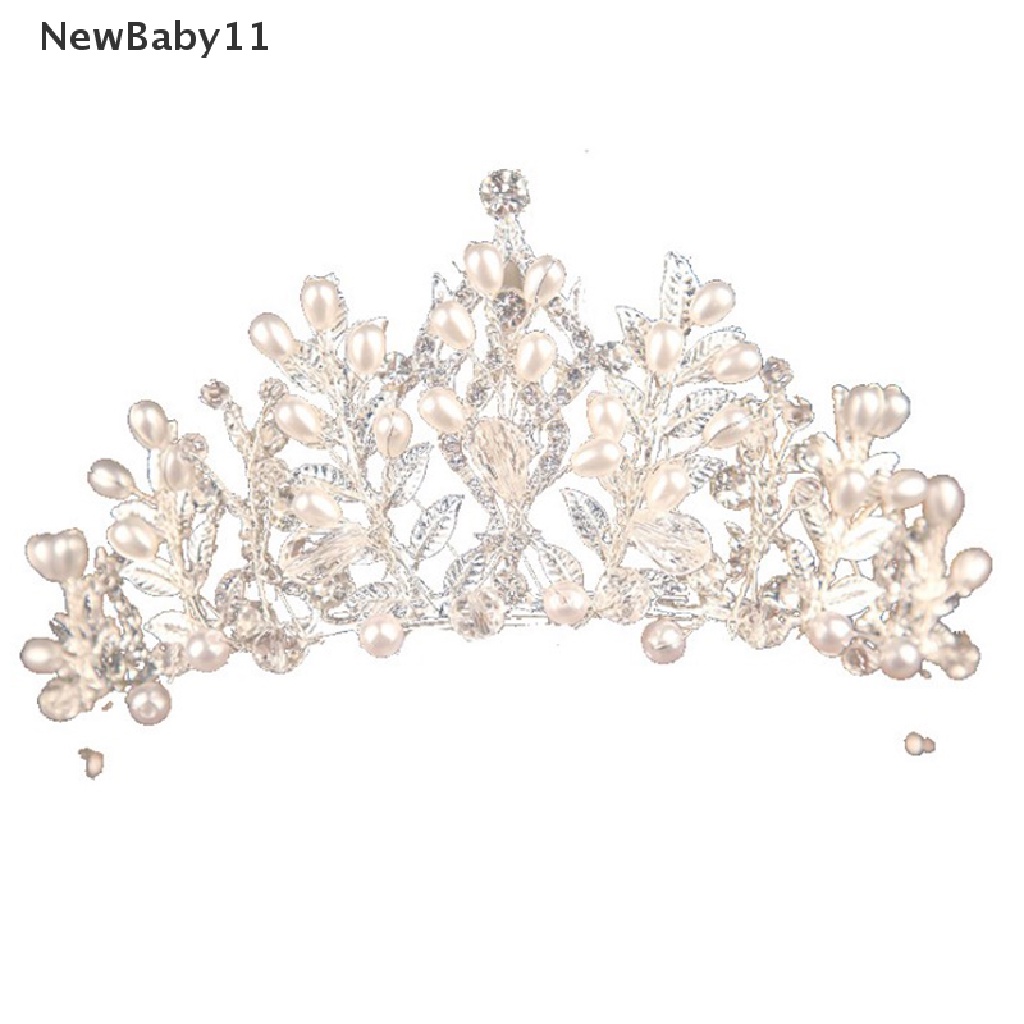 Cài Tóc Hình Vương Miện Đính Ngọc Trai Cho Cô Dâu