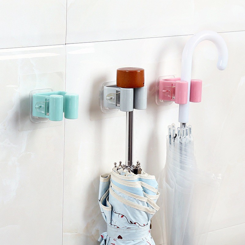 Móc Treo Giữ Chổi, Cây Lau Nhà Không Thấm Nước Chịu Lực Tốt Dán Tường Tiện Lợi