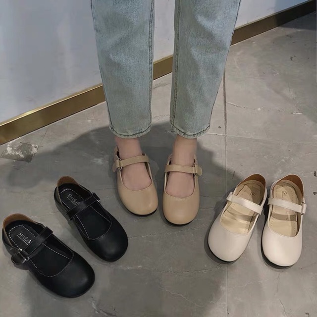 [Mã FATHANG5 giảm 10K đơn 50K]giày búp bê quai dán lolita tiểu thư | BigBuy360 - bigbuy360.vn