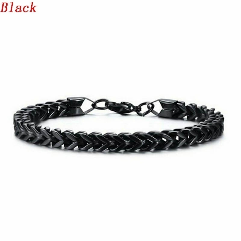 Vòng Tay Dây Xích Bằng Thép Không Gỉ Thời Trang Cho Nam