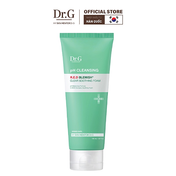 Sữa rửa mặt cho da dầu mụn Dr.G pH Cleansing R.E.D Blemish Clear Soothing Foam