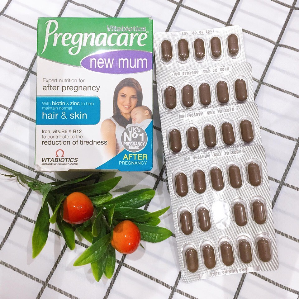 Vitamin Pregnacare New Mum Khôi phục Tóc và Da Cho Mẹ Sau Sinh - Phục Hồi Da Tóc Hư Tổn, Giảm Mệt Mỏi Cho Mẹ Bỉm Sữa