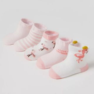 Set 5 đôi tất lưới cao cổ Hug Elephant cho bé