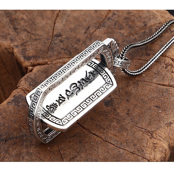 MẶT DÂY CHUYỀN XOAY KHẮC OM MANI PADME HUM - DC515