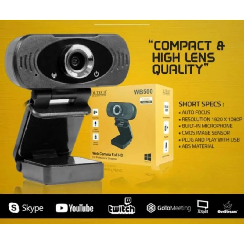 Webcam Mtech Wb500 / Wb-500 / Wb500 1080p Full Hd Chất Lượng Cao | BigBuy360 - bigbuy360.vn
