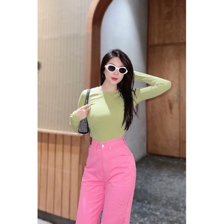 Áo thun nữ cổ tròn dài tay