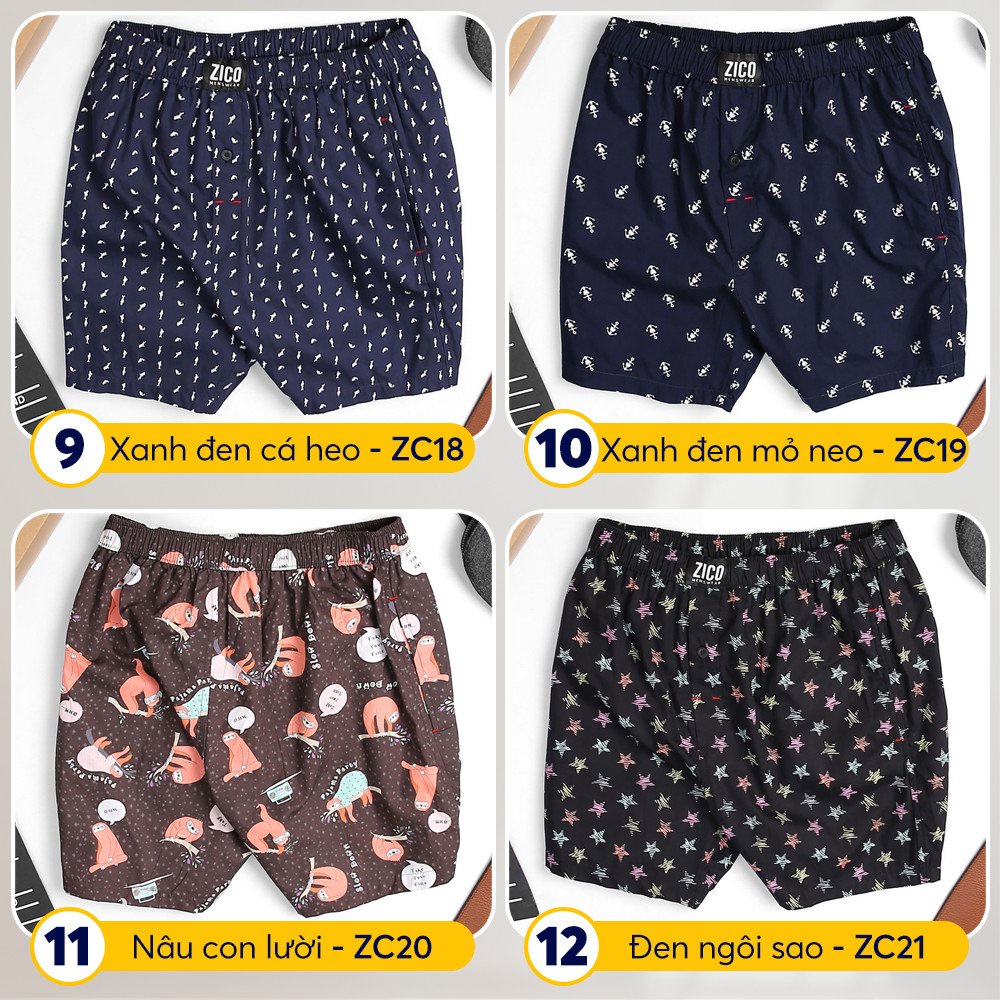 Quần đùi nam ZICO MENSWEAR vải cotton - Quần đùi nam mặc nhà lưng thun co dãn thoải mái vải mềm mịn thấm hút mồ hôi