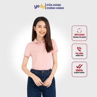 Áo polo nữ pima yody 95% cotton thoáng mát chống tia uv - apn3010