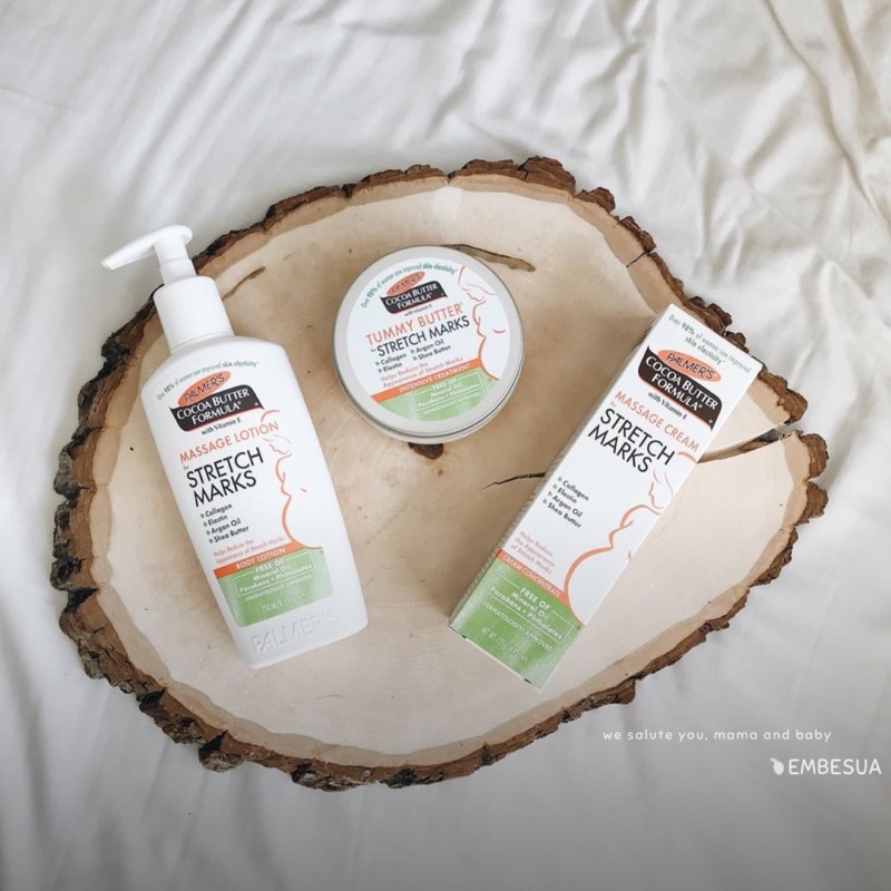 Palmer's | KEM NGĂN NGỪA VÀ GIẢM RẠN DA COCOA BUTTER FORMULA MASSAGE CREAM FOR STRETCH MARKS 125g | MADE IN USA