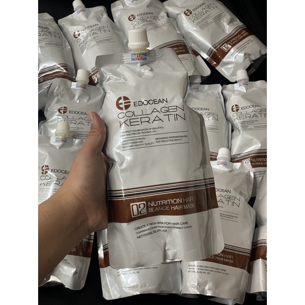 Ủ tóc  COLLAGEN KERATIN EDOCEAN PHỤC HỒI TÓC SIÊU MƯỢT 1000ML