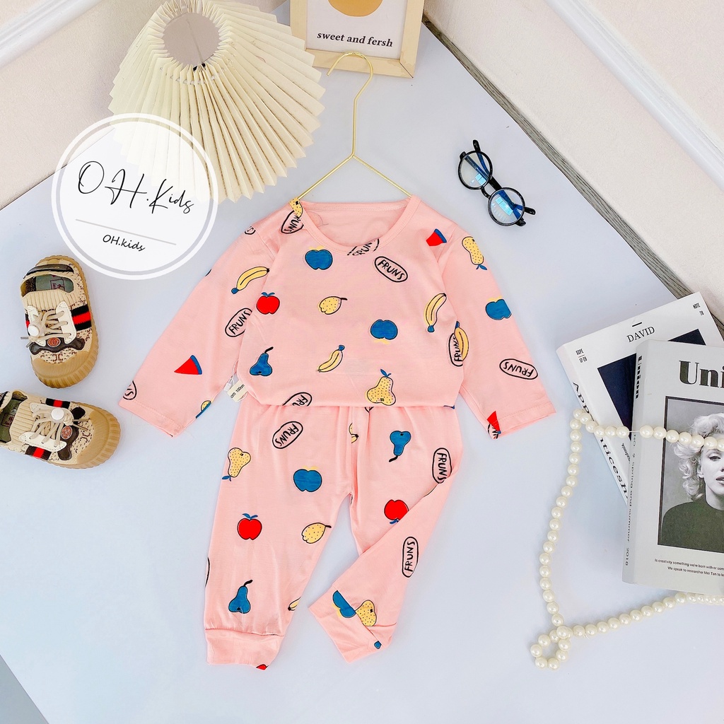 Bộ Dài Tay Chất Thun Lạnh MINKY MOM Vải Mềm Mịn, Thoáng Mát Cho Bé Trai, Bé Gái Từ 5 – 16kg