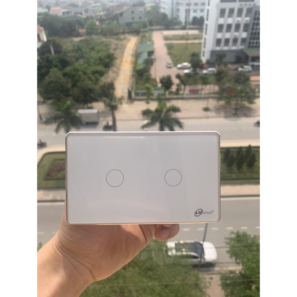 Công Tắc Thông Minh LXSMART VIỀN VÀNG CAO CẤP  1.2.3.4 GANG