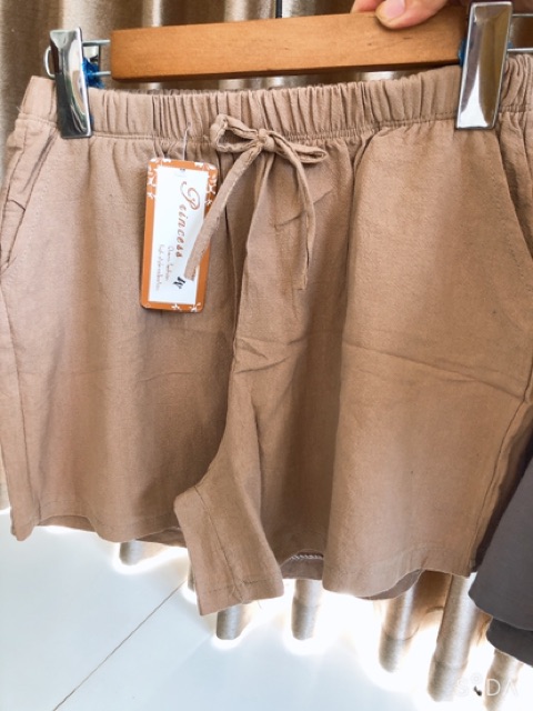 Quần short nữ,quần đùi nữ cạp chun nhiều màu chất đũi mềm mại