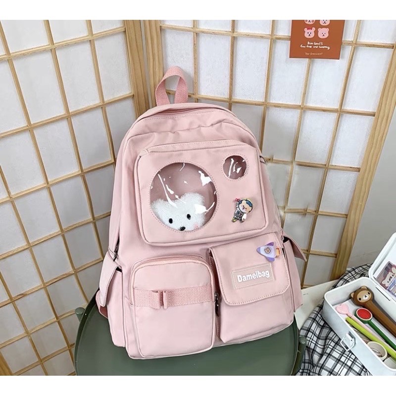 BALO ULZZANG CHỐNG NƯỚC DEMIBAG ĐẦU GẤU