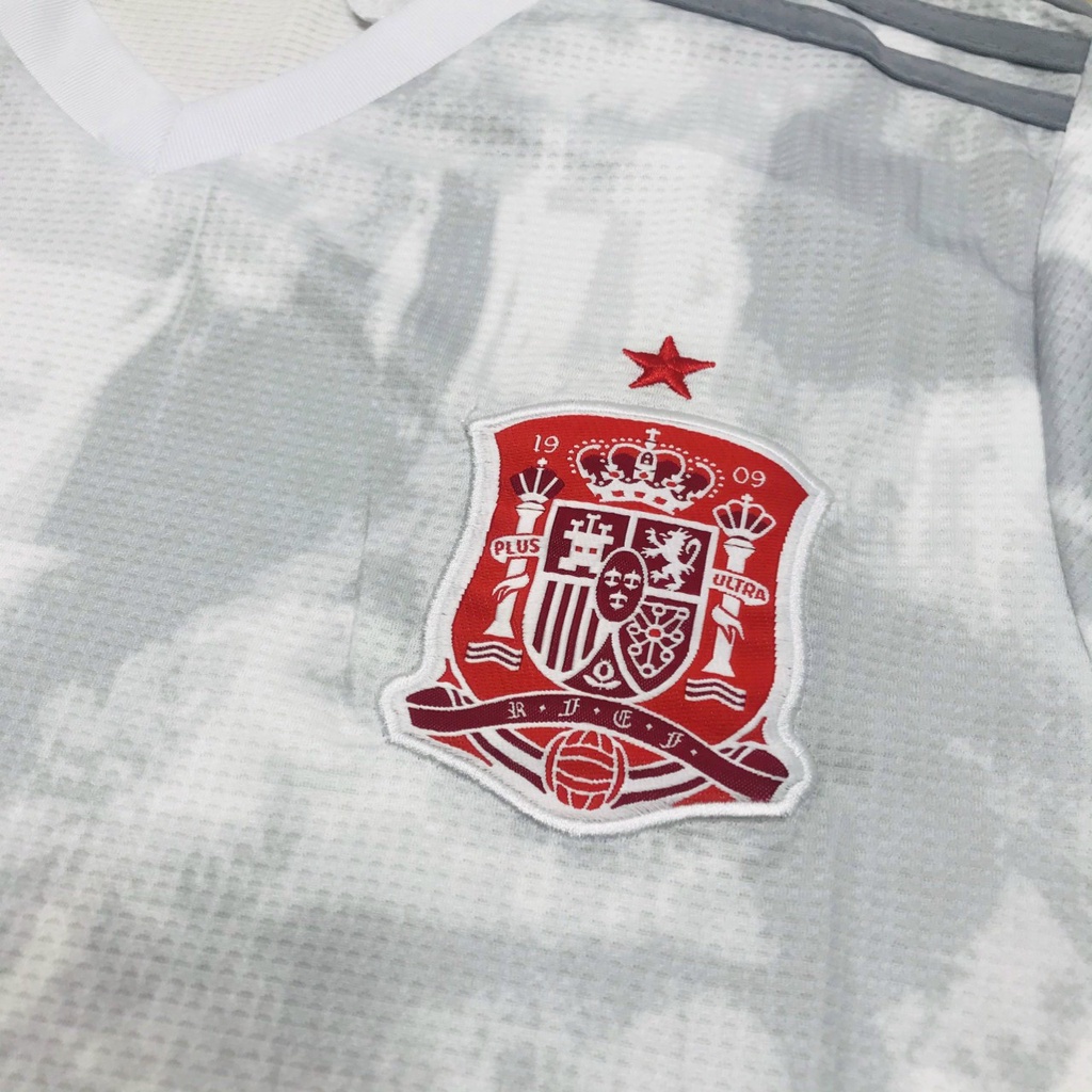 Áo Bóng Đá Đội Tuyển Tây Ban Nha WC 2022 - Chuẩn Mẫu Thi Đấu - Vải Polyester Thái Gai Lưới
