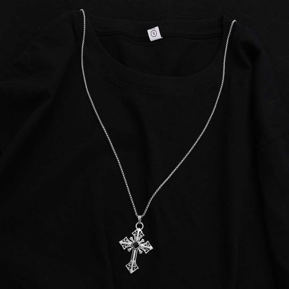 Vòng cổ nam nữ unisex dây chuyền Punstore màu bạc Titan đẹp phụ kiện thời trang - Vòng cổ Goddess