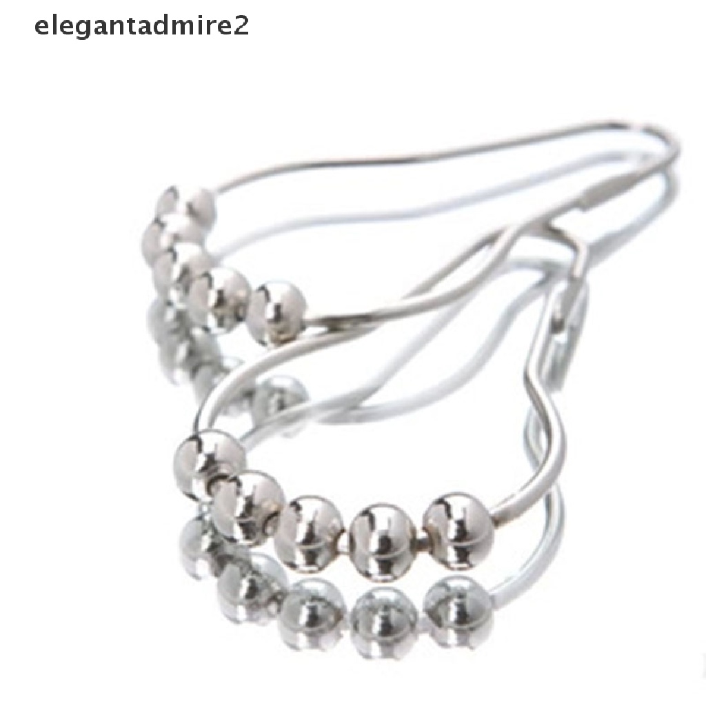 Bộ 12 Móc Treo Rèm 5 Bóng Lăn Bằng Niken