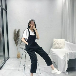 Hot set quần yếm+áo thun trơn xịn sò hot
