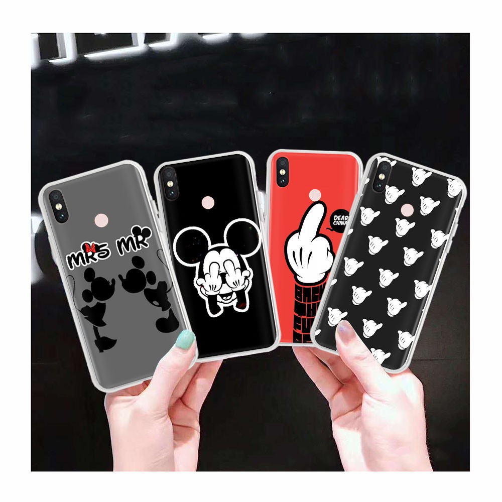 AT78 Mickey Mouse Transparent Case Casing ASUS Zenfone 6 6Z 5 5Z 3 Zoom Live L1 ROG Phone Strix II 7 Pro