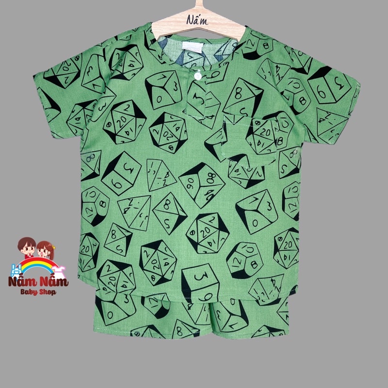 Bộ quần lửng mẹ, bé gái, bé trai nhiều màu vải lanh/tole 2 da-Bảo Sam