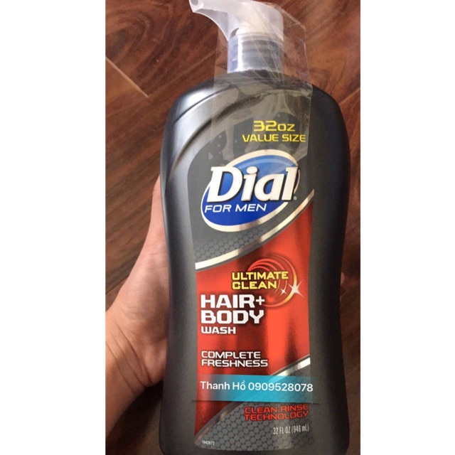 Dầu tắm gội Dial men 946ml