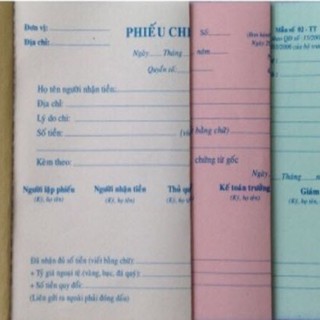 Phiếu thu 3 liên / Phiếu chi 3 liên ( giấy caboless )