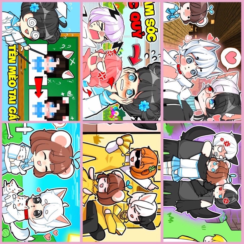 Sticker hero team minecraft 30-60 hình ép lụa khác nhau / hình dán Hẻo team Minecraft