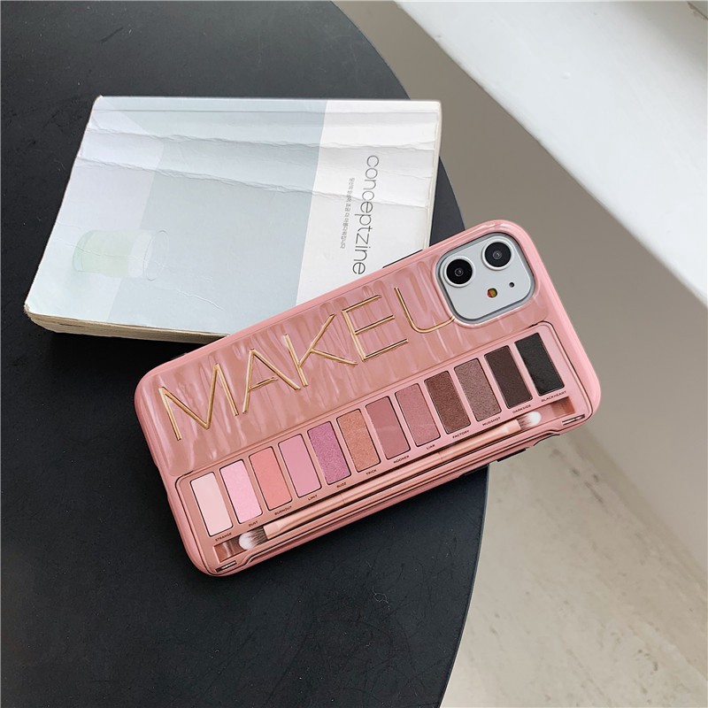 Glam Makeup Fashion Eye Color Palette Eyeshadow Box New Phone Case For Apple iphone 11 pro Max 8 7 6 6S Plus X XS MAX